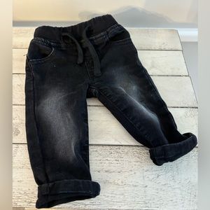 Little Bipsy - 3-6m - Black Denim - includes free added grey beanie